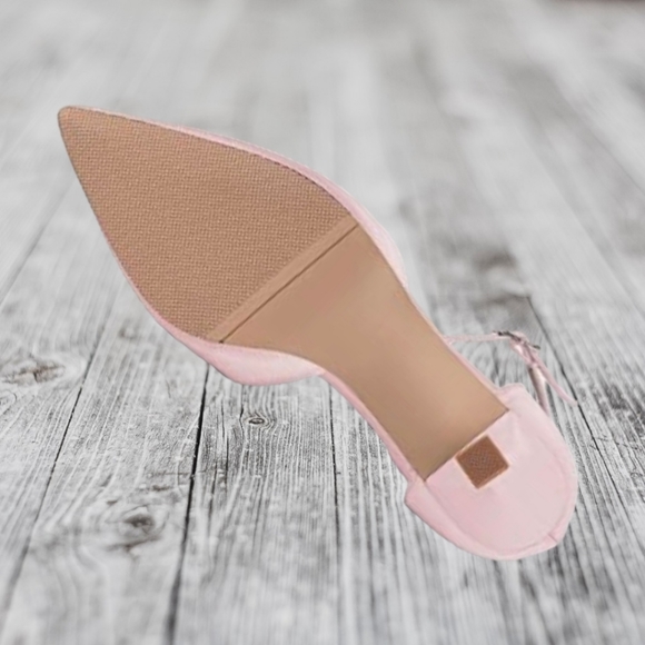 Women's Mid Heel Pumps With Rhinestone Brooch And Ankle Strap Satin, 9 - Picture 7 of 10